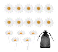 10 Épingles À Cheveux En Forme De Fleur, Avec 5 Épingles À Cheveux En Forme De Plaque De Fleur, 1 Sac En Maille Avec Cordon De Serrage, Accessoires Pour Cheveux Tournesol, Bandeau Fleuri
