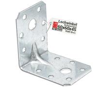 10 Equerre metal renforcées 60x60x45x2 mm, connecteurs bois galvanisés avec nervure, équerre support d'angle droit perforée pour menuiserie, fixation meuble, clôture, construction bois