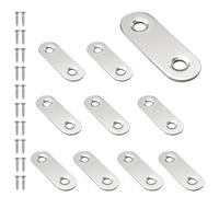 10 équerres d'angle triangulaires en acier inoxydable for armoire, fixation par équerre, angle droit 90°, forme de L, épaisseur renforcée(46x16mm)