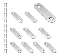 10 équerres d'angle triangulaires en acier inoxydable for armoire, fixation par équerre, angle droit 90°, forme de L, épaisseur renforcée(56x16mm)