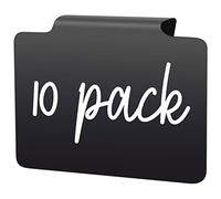 10 Étiquettes à Clipser Panier - Porte-Étiquette Noir Mat Effaçable - Clip Ardoise Réutilisable pour Boite Rangement, Cuisine, Dressing et Bureau - Idéal Étiquette Prix Vitrine Commerce & Pâtisserie