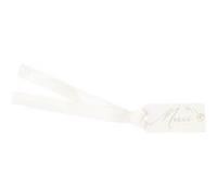 10 étiquettes carton merci baptême or 5x2cm crème - générique 94778 G