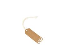 Generique – Étiquettes cœurs kraft 7 x 2,5 cm – Lot de 10 Beige Ivoire Crème Écru Naturel Taupe
