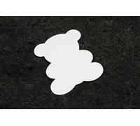10 étiquettes ourson blanches, marque-place 4.5 x 5 cm. Décoration de baptême. Hobi