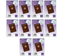 10 étuis de protection pour passeport - Plastique - Transparent - Exacompta Transparent G