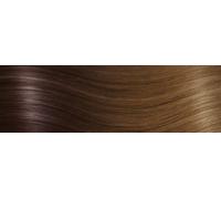 10 Extensions cheveux Kératine - qualité professionnelle - 40cm - lisse - T6/12 ombré brun chocolat & brun clair doré