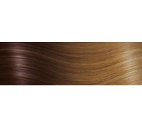 10 Extensions cheveux Kératine - qualité professionnelle - 55-60cm - ombré - T6/27 ombré brun chocolat & blond caramel