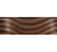10 Extensions cheveux Kératine - qualité professionnelle - 55-60cm - ondulé - M6/27 mélange brun chocolat & blond caramel