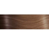10 Extensions cheveux Kératine - qualité professionnelle - 55-60cm - rooted - R6/27 rooted brun chocolat & blond caramel