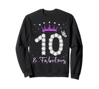 10 & Fabulous 10th Birthday 10 Ans Old Queen's Bday Sweatshirt