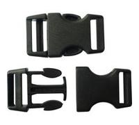 PW International Fermoirs à clip plastique – Idéal Créacord – Noir 4×2 cm – Lot de 10