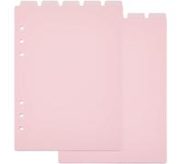 10 Feuille A5 6 Trous Index Page En Plastique Givré Discbound Notebook Index Intercalaires Feuilles Rose Intercalaires Supérieurs Vierges Classeurs À Feuilles Mobiles 219x148mm