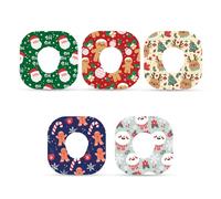 10 Feuille Patchs Adhésifs pour Dexcom G7, Autocollants Imperméables pour Capteur de Patch Patchs Adhésifs de Noël Compatibles avec Dexcom G7 (5 Styles)
