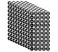 10 Feuilles 1-50 Autocollants Numérotés, Autocollants en Vinyle à Numéro Consécutif Autocollant pour Étiquettes Imperméables Intérieures Autocollants d'Inventaire Numéro (1 Pouce, Noir)