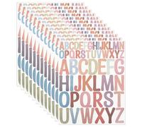 10 Feuilles 520 Pièces Lettres Autocollantes - Alphabet Adhésif en Vinyle Coloré 2 Tailles 2.5 cm & 5 cm Stickers Étanches pour DIY Scrapbooking Boîtes aux Lettres Décoration