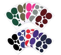 10 Feuilles/80pcs Patchs pour Doudoune, Différentes Tailles Patch de Réparation Tissu Nylon Autocollant Rond Ovale Ruban Réparation pour Vêtements pour Veste Sac à Dos (10 Couleurs)