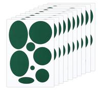 10 Feuilles/80pcs Patchs pour Doudoune, Différentes Tailles Patch de Réparation Tissu Nylon Autocollant Rond Ovale Ruban Réparation pour Vêtements pour Veste Sac à Dos (Vert)