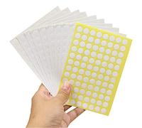 10 Feuilles 960 pcs étiquettes vierges Blanc Petit Rond Cercle Bouchon de bouteille d'huile essentielle sur le dessus étiquettes Stickers Idéal pour roller bouteilles échantillons (Blanc)