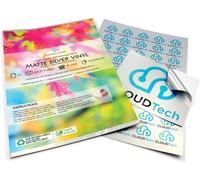 10 Feuilles A4 Argent Mat Métallique Papier Autocollant Imprimante Etiquettes Papier Autocollant Pour Imprimantes Jet D'encre Et Laser Feuille Imperméable Pour Cricut Et Silhouette