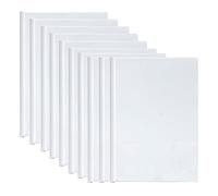 10 Feuilles A4 Reliure Barre Coulissante, A4 Dossier de Fichiers, Transparent A4 Dossier Coulissante, Plastique Chemise de Couvertures de Rapports pour École Bureau Accueil Documents - Blanc