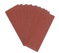 10 FEUILLES ABRASIVES 1/3 PINCEES 93 X 230 MM - GRAIN 80 POUR PONCAGES