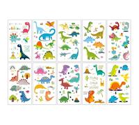 10 feuilles autocollants de tatouages temporaires de dessins animés, faux autocollants de tatouage Set de motifs multiples autocollants amovibles imperméables (P)