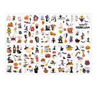 10 feuilles autocollants de tatouages temporaires de dessins animés, faux autocollants de tatouage Set de motifs multiples autocollants amovibles imperméables (F)