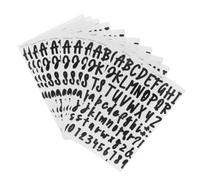 10 Feuilles Autocollants Lettres et Chiffres, par Feuille | Adhésif Facile à Poser, Résistant aux Uv, pour Affiches, Verre, Rues et Marquages Véhicule