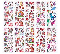 10 Feuilles Autocollants Thème Licorne Autocollants Gonflés 3D Licorne Autocollants de Licorne de Dessin Animé Bricolage pour Fournitures de Faveur de Fête Récompenses
