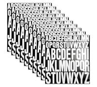 10 Feuilles d'Autocollants Alphabet Imperméables en Vinyle Auto-adhésifs, Signes de Décalcomanie pour Scrapbooking, Habillage de Cartes de Vœux, Cuisine (Blanc)