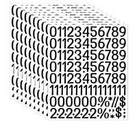 10 feuilles d'autocollants numériques en vinyle 750 pièces autocollants numériques de 1 pouce imperméables pour les planificateurs de stockage salle classe bureau étiquetage produits b