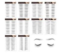 10 Feuilles D'Autocollants Pour Sourcils, Autocollants De Tatouage Pour Sourcils, Pour Coller Les Sourcils, Faux Sourcils, Autocollants Auxiliaires De Tatouage De Sourcils