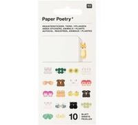 10 feuilles d'autocollants registre animaux Multicolore G