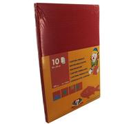 10 Feuilles De Carton Ondulé - Rouge - A4 - Loisirs Créatifs - Clairefontaine
