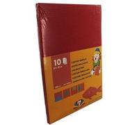 10 Feuilles De Carton Ondulé - Rouge - A4 - Loisirs Créatifs - Clairefontaine