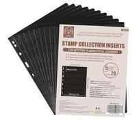 10 Feuilles de Pages d'album de Timbres-Poste 5 Pochettes 7,7x1,97 Pouces