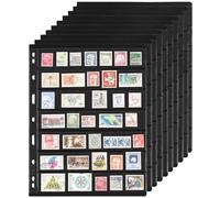10 Feuilles de Pages d'album de Timbres-Poste 7 Pochettes 7,7x1,35 Pouces