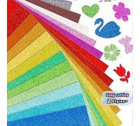 10 feuilles de papier pailleté de haute qualité, convient pour l'artisanat et les projets DIY, papier pailleté pour faire des cartes, Noël, fait-maison DIY, scrapbooking, emballage cadeau, décoration 