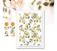 10 feuilles de papier transfert en pâte citron pour boucles d'oreilles DIY, motif fruits citron double face, feuilles de transfert en pâte à l'eau jetables pour perles en céramique souple, bijoux et