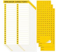 10 Feuilles d'Étiquettes pour Panneaux de Disjoncteurs, 7 Autocollants de Catalogue de Disjoncteurs et 3 Autocollants Numériques, Autocollants Électriques Autoadhésifs Réutilisables et Imperméables
