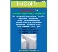 10 feuilles DIN A4 thermorésistant, auto-adhésif et brillant Film polyester transparent Film adhésif Film imprimante, adhésif, pour impression, résistant aux intempéries, extérieur pour imprimantes laser et copieurs. Adhère à des feuilles de plastique, de verre, de métal ou d'autres surfaces planes et lisses peintes. Pour les étiquettes autocollantes, les autocollants, les banderoles, les informations et les plaques signalétiques.