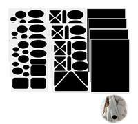 10 Feuilles en Nylon Patchs, Patch pour doudoune, Adhésifs, pour Réparation de Sac de livre, Convient pour doudoune, tente, Peut DIY forme (Noir)