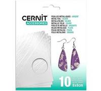 10 feuilles métallisées - Argent - Loisirs créatifs - Cernit