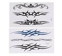 10 Feuilles Mode Temporaire Tatouage Autocollants Etanche Corps Art Decor Hommes Femmes Faux Tatouage Flash Etanche Temporaire Autocollants
