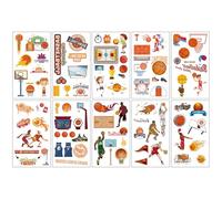 10 feuilles papillons、sirène、animaux de mer tatouages temporaires imperméables, tatouages de dessins animés de styles mixtes, cadeaux de maquillage de fête (Y)