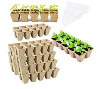 10 Feuilles Pots Semis, Germoir pour Graines à Germer Biodegradable Petit Pots de Fleur pour Graines Fleurs à Semer Godets Semis de Repiquage Germer pour Plante Bac Semis Serre Godets Rempotage