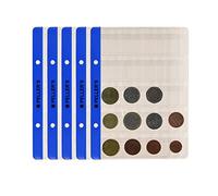 10 Feuilles pour Collection de pièces de Monnaie, 31mm X 26mm, pour Classeur S. 20 Pochettes pour Monnaies jusqu'à 22.5mm de diamètre