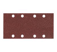 10 FEUILLES RECTANGULAIRES MAKITA ABRASIVES 93X185 MM GRAIN 120 - 4 + 4 TROUS - AUTO-AGRIPPANT-P318710-120
