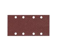 10 FEUILLES RECTANGULAIRES MAKITA ABRASIVES 93X185 MM GRAIN 80-4 + 4 TROUS - AUTO-AGRIPPANT-P318710-80