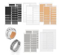 10 Feuilles Reducteur Bague Ajusteur de Taille de Bague pour Bagues en Vrac Retrecisseur Bague Invisible Ajusteur de Taille de Garde de Bague Souple Invisible pour Femme et Homme
